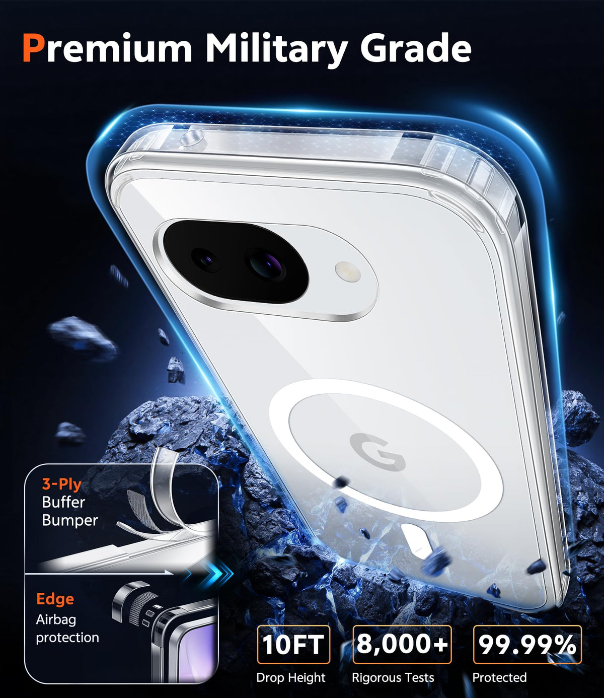 FNTCASE for iPhone 18 Pro Max/17 Pro Max Case Fit for Magsafe
