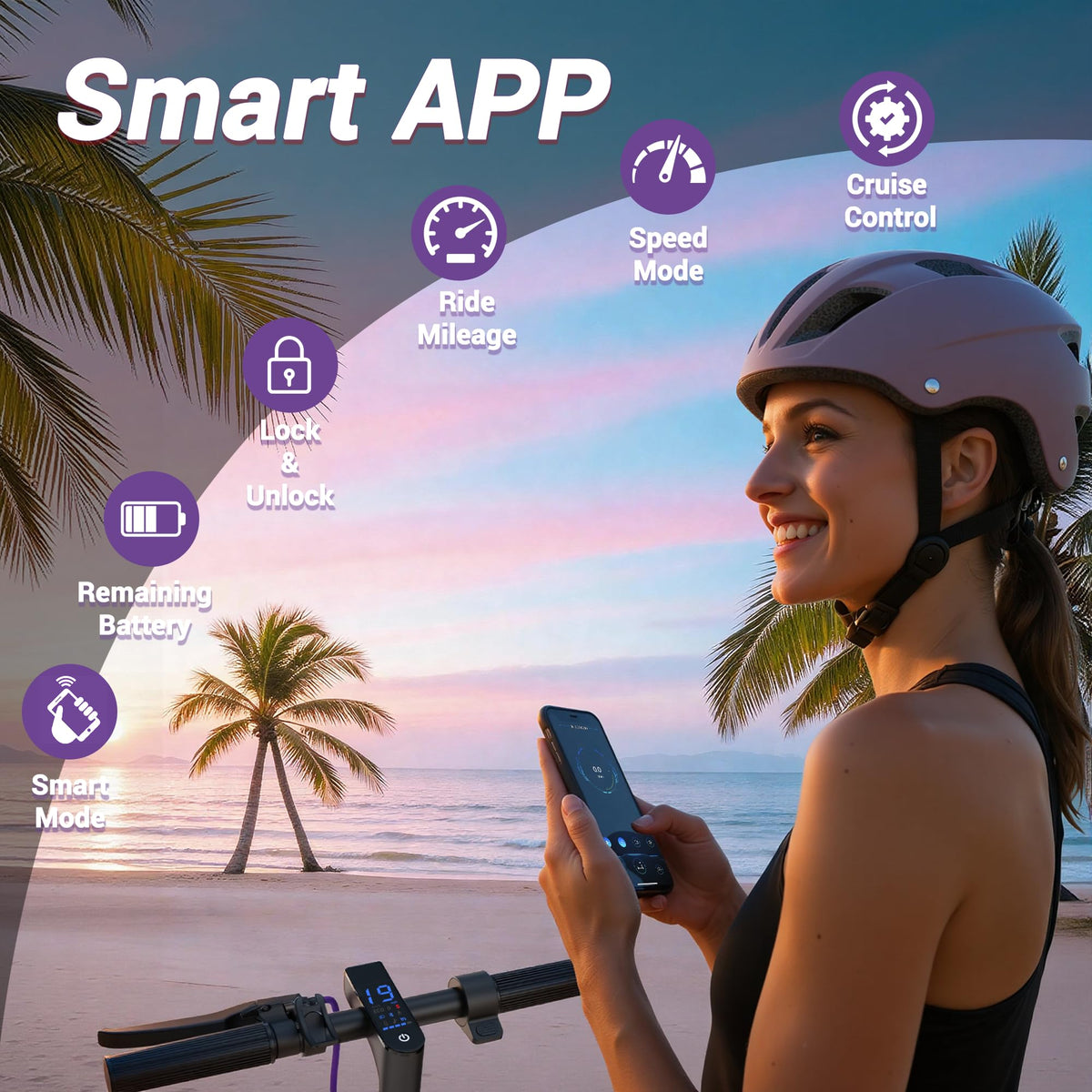 VOLPAM Electric Scooter, 350W/500W Motor, 21/28/40 Miles Long Range
