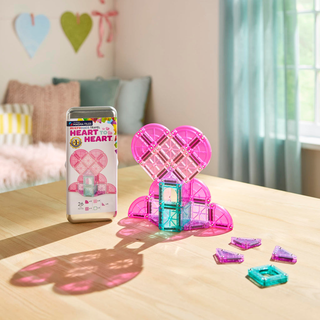 MAGNA-TILES microMAGS 24-Piece Spooky Travel Set, The Original Magnetic Building Brand