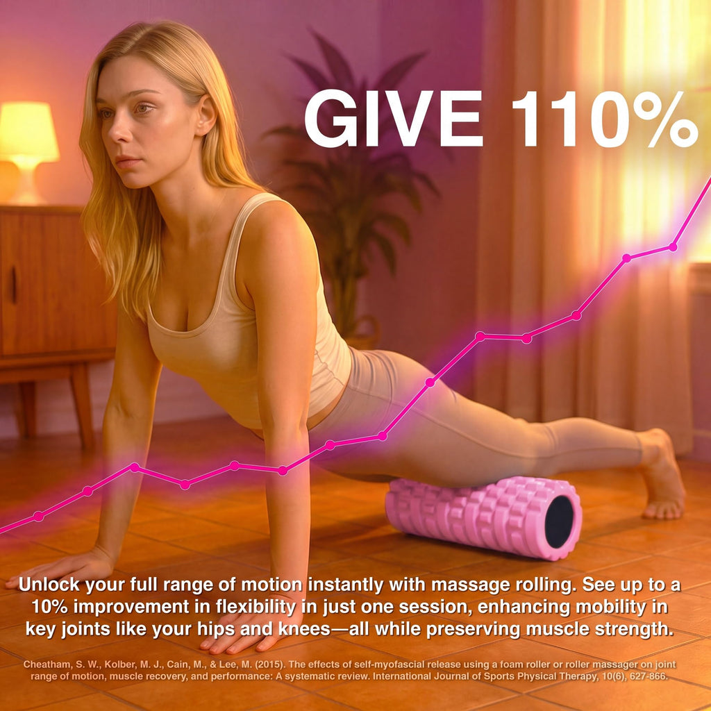 321 STRONG Patented 3-Zone Massage Roller, Medium Density for Exercise