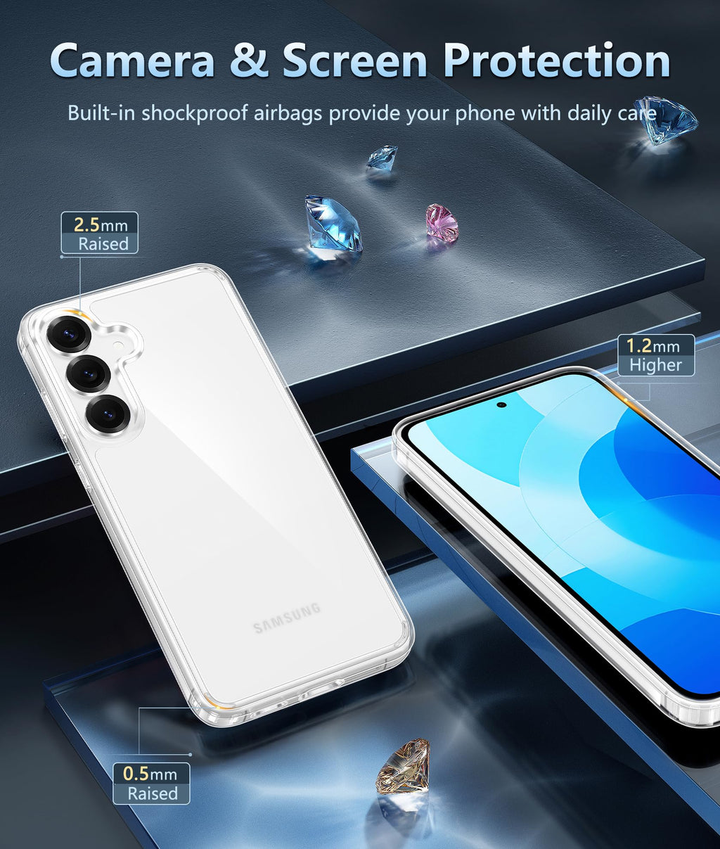 FNTCASE for Moto G-Power-5G-2026/2025 Clear Case with Screen Protector