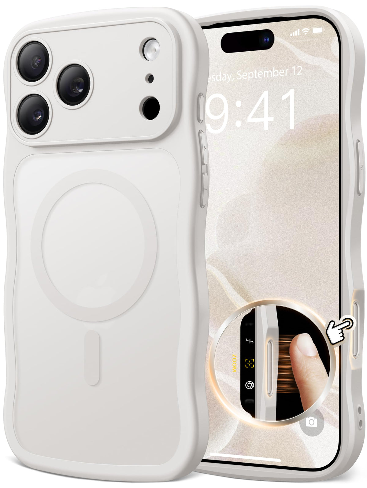 CAPRARO Cute for iPhone 13 Pro Case, Compatible with MagSafe