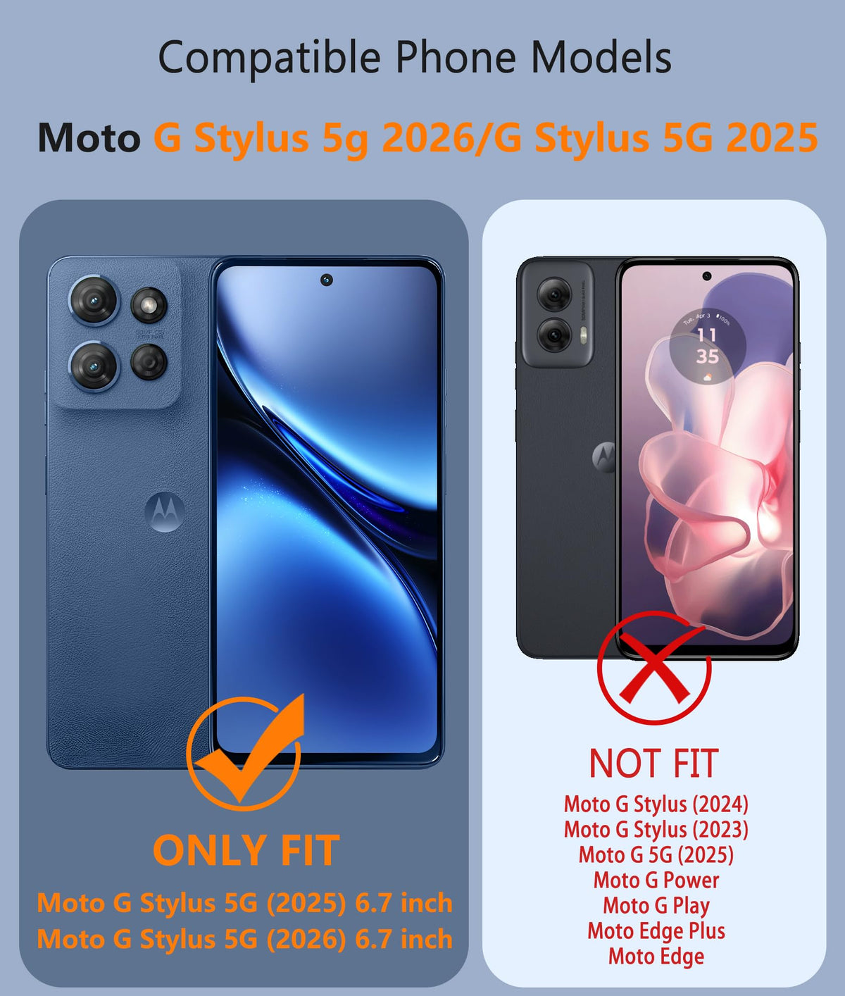 FNTCASE for Moto G-Power-5G-2026/2025 Clear Case with Screen Protector