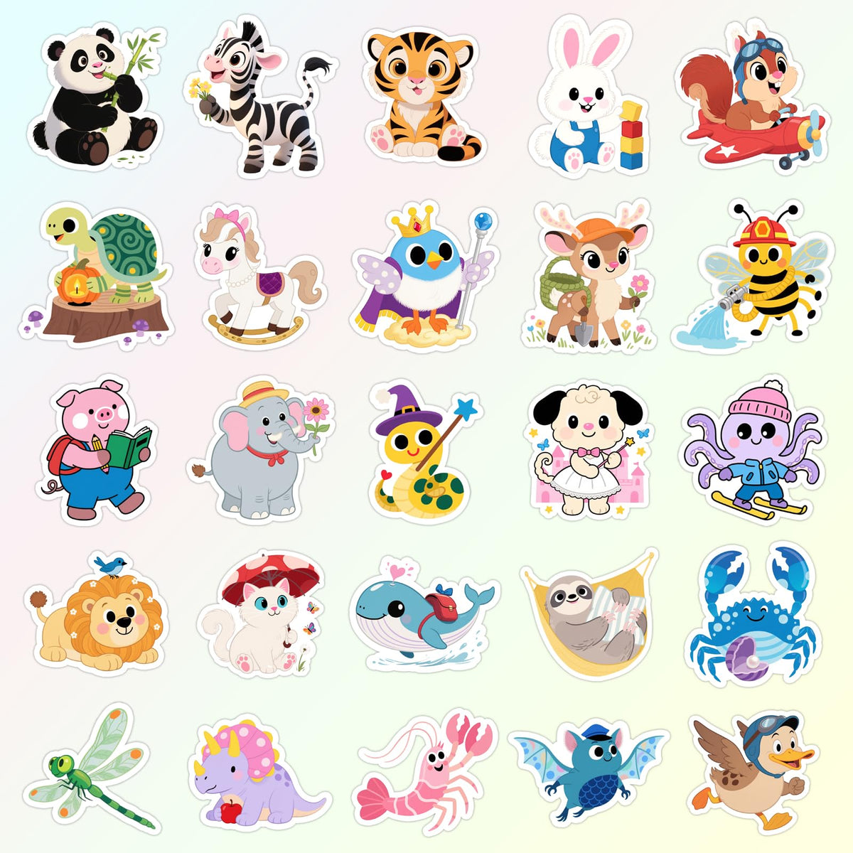 100PCS Smile Neon Stickers