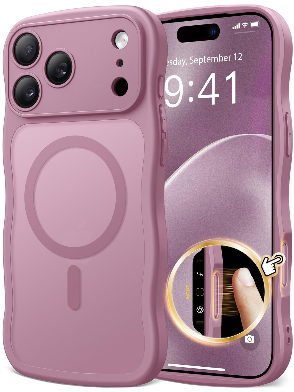 CAPRARO Cute for iPhone 13 Pro Case, Compatible with MagSafe