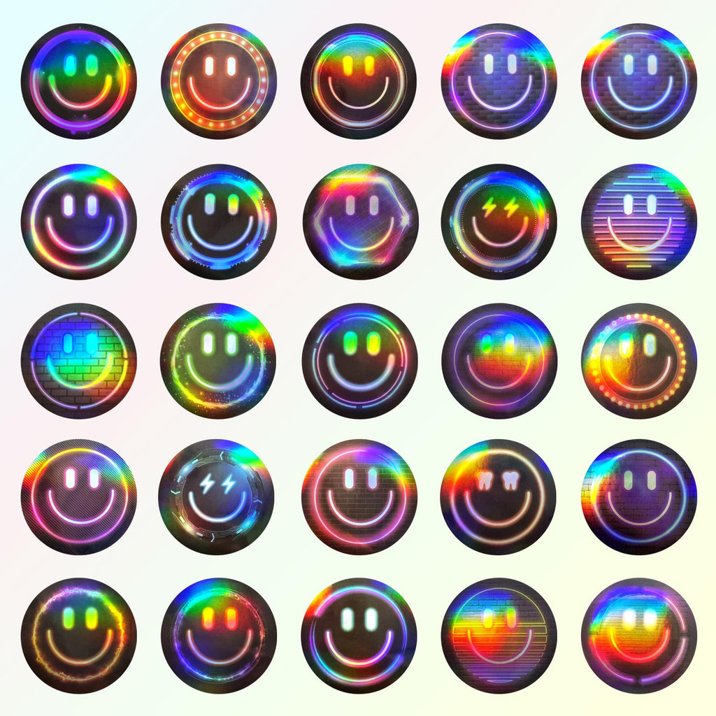 100PCS Smile Neon Stickers