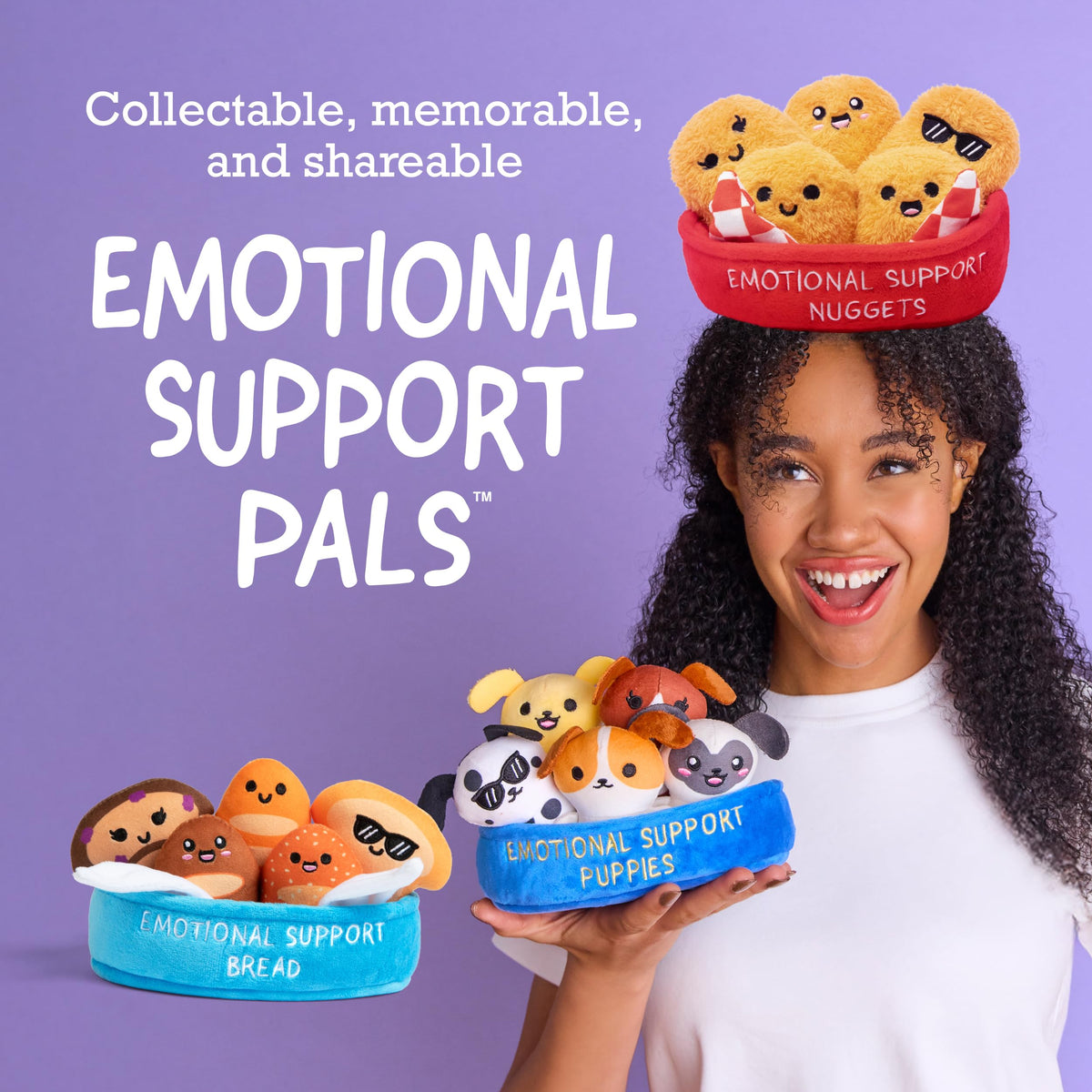 Emotional Support Dino Nuggies, Cuddly Dinosaur Toys by Relatable