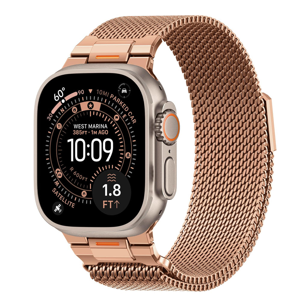 BXUXOHS Milanese Loop for Apple Watch Ultra 4/3/2 Band 49mm 44/45/46mm Men