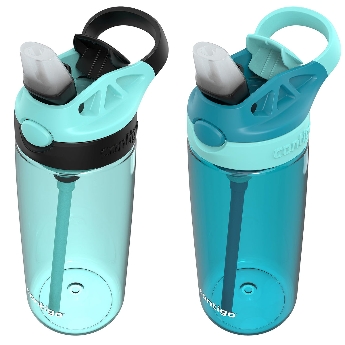 Contigo Aubrey Kids Water Bottle, Dinos & Sharks, 14oz, 2-Count