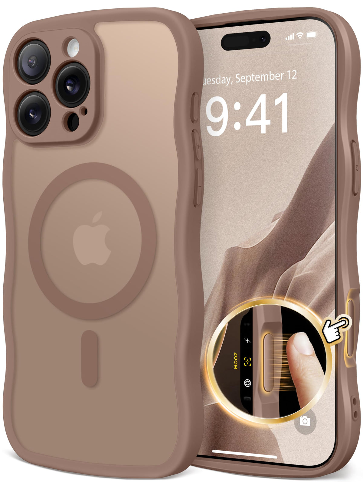 CAPRARO Cute for iPhone 13 Pro Case, Compatible with MagSafe