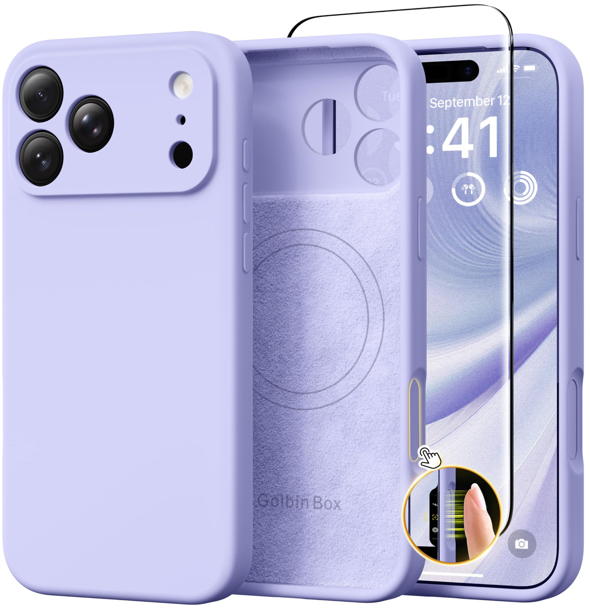 GolbinBox Magnetic for iPhone 17e/16e Case, Silicone Cover, Midnight Blue