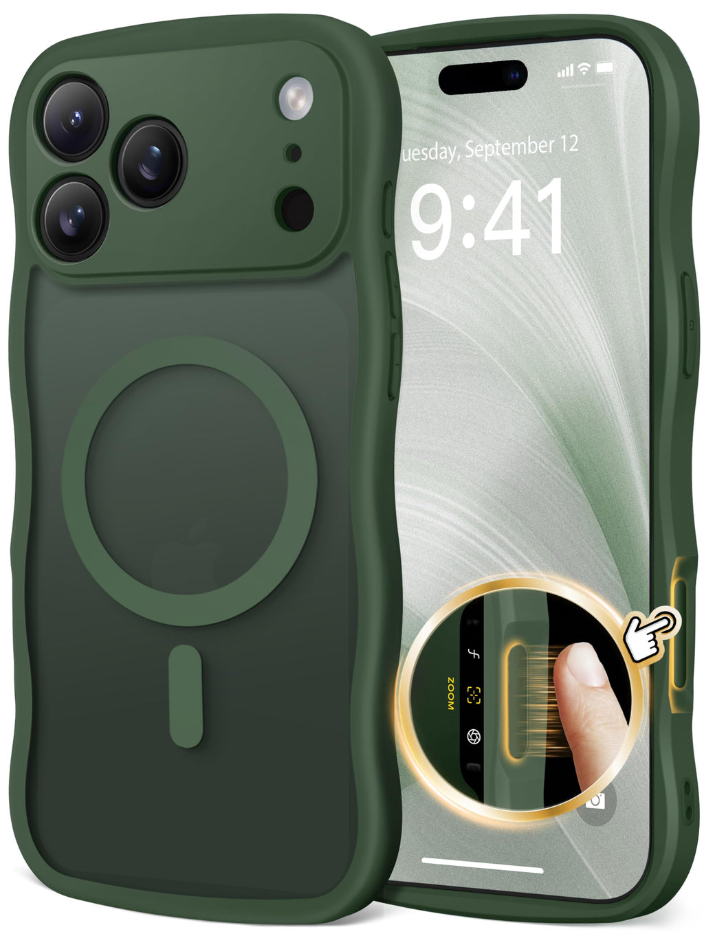 CAPRARO Cute for iPhone 13 Pro Case, Compatible with MagSafe