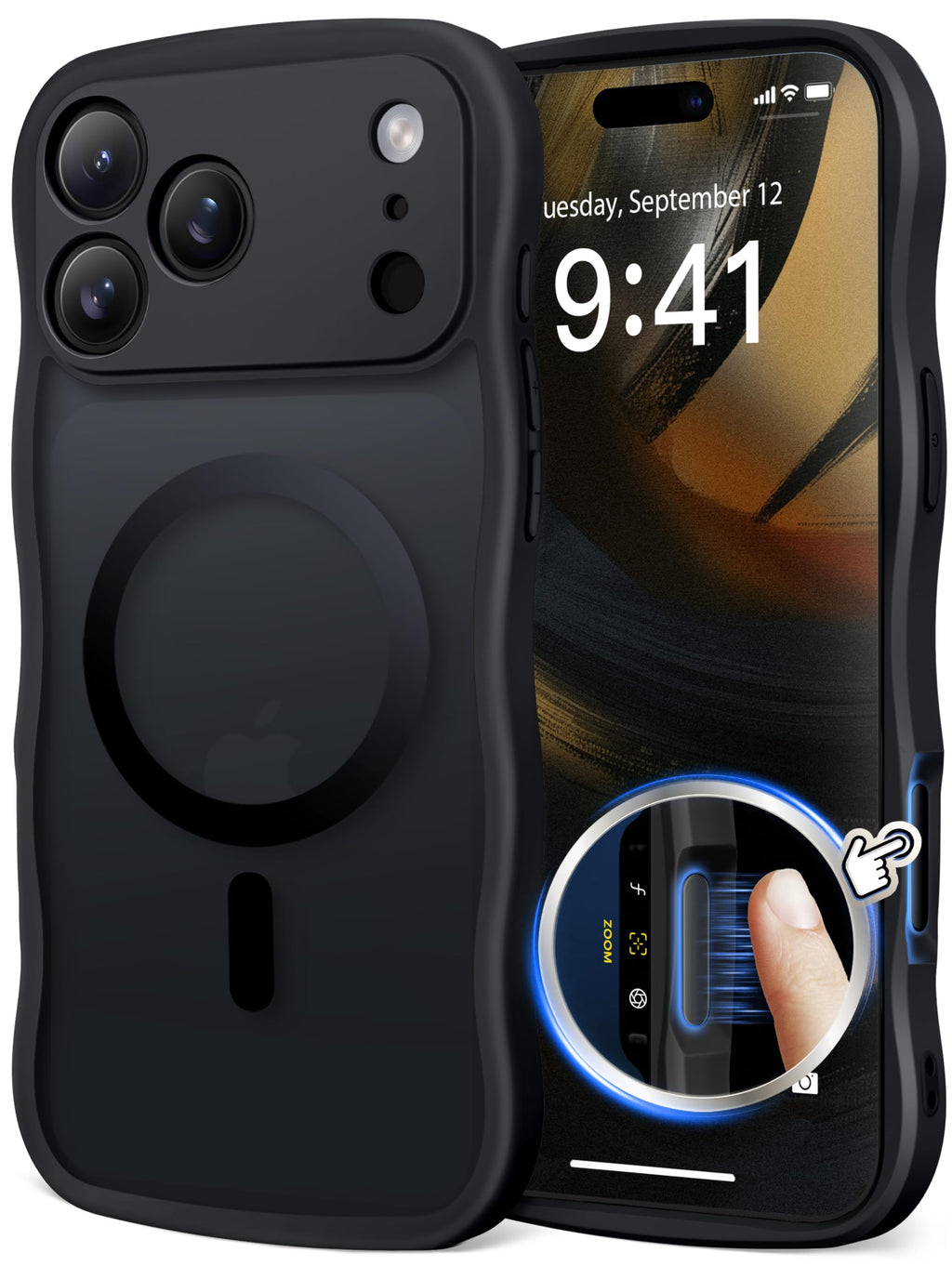 CAPRARO Cute for iPhone 13 Pro Case, Compatible with MagSafe