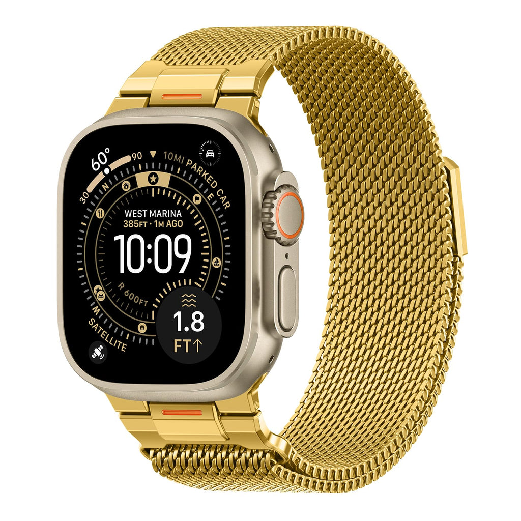 BXUXOHS Milanese Loop for Apple Watch Ultra 4/3/2 Band 49mm 44/45/46mm Men