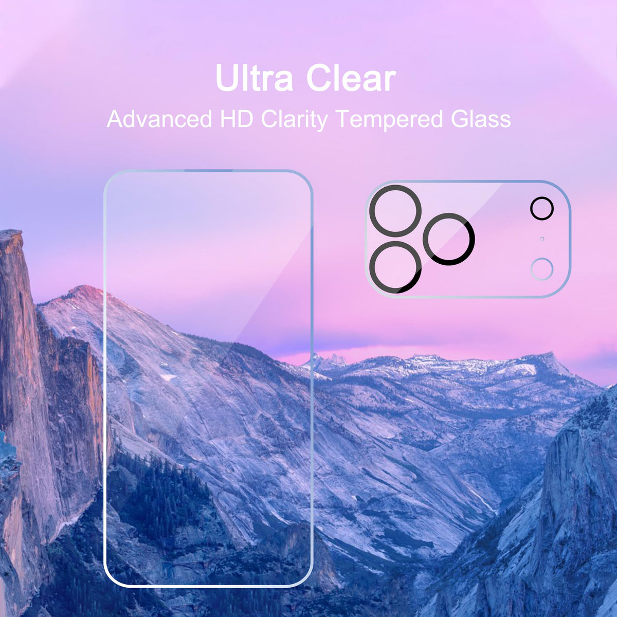 Ailun Screen Protector + Camera Lens Protector for iPhone 16, 3+3 Pack
