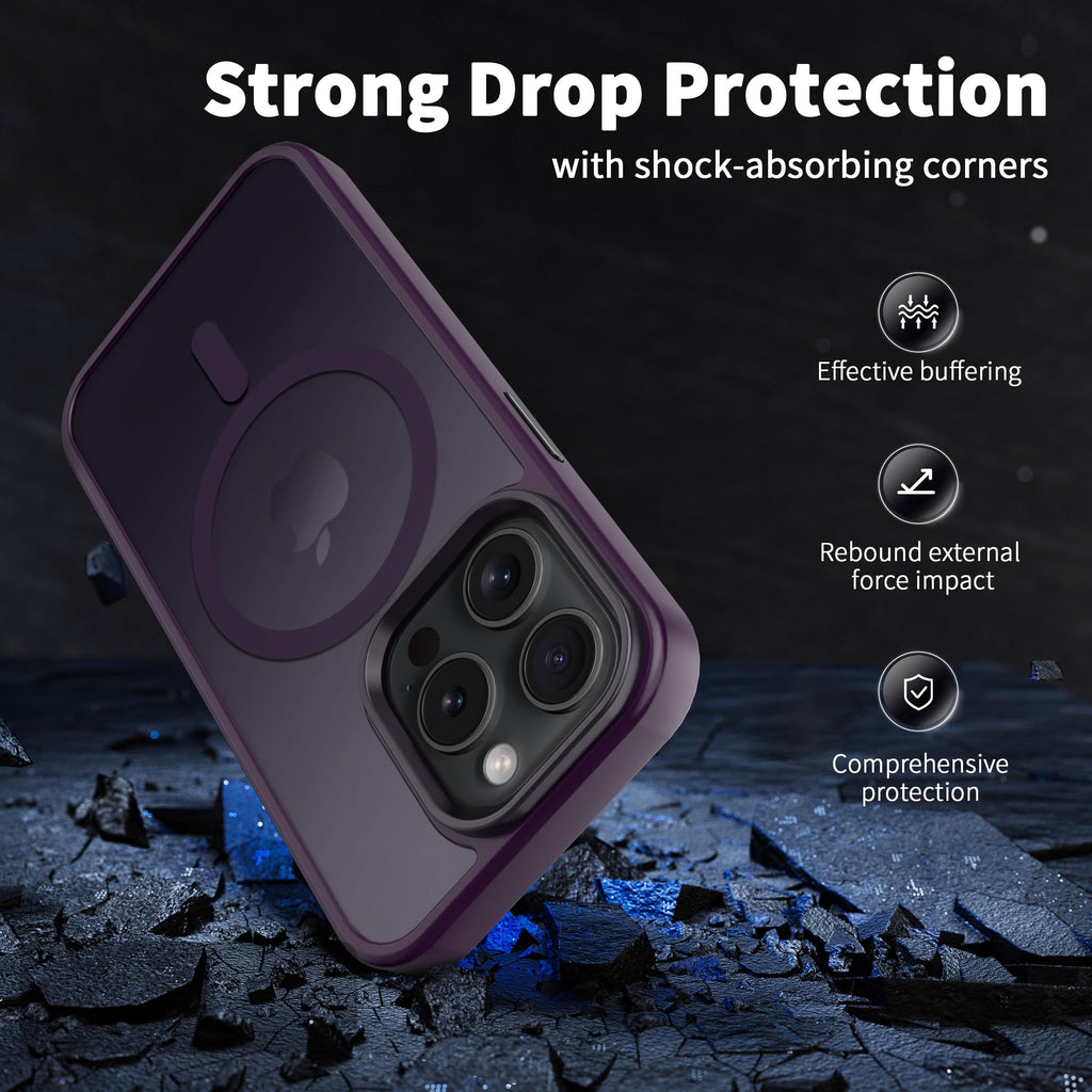 CACOE Magnetic Case for iPhone 13 & iPhone 14 6.1 inch, Matte Black