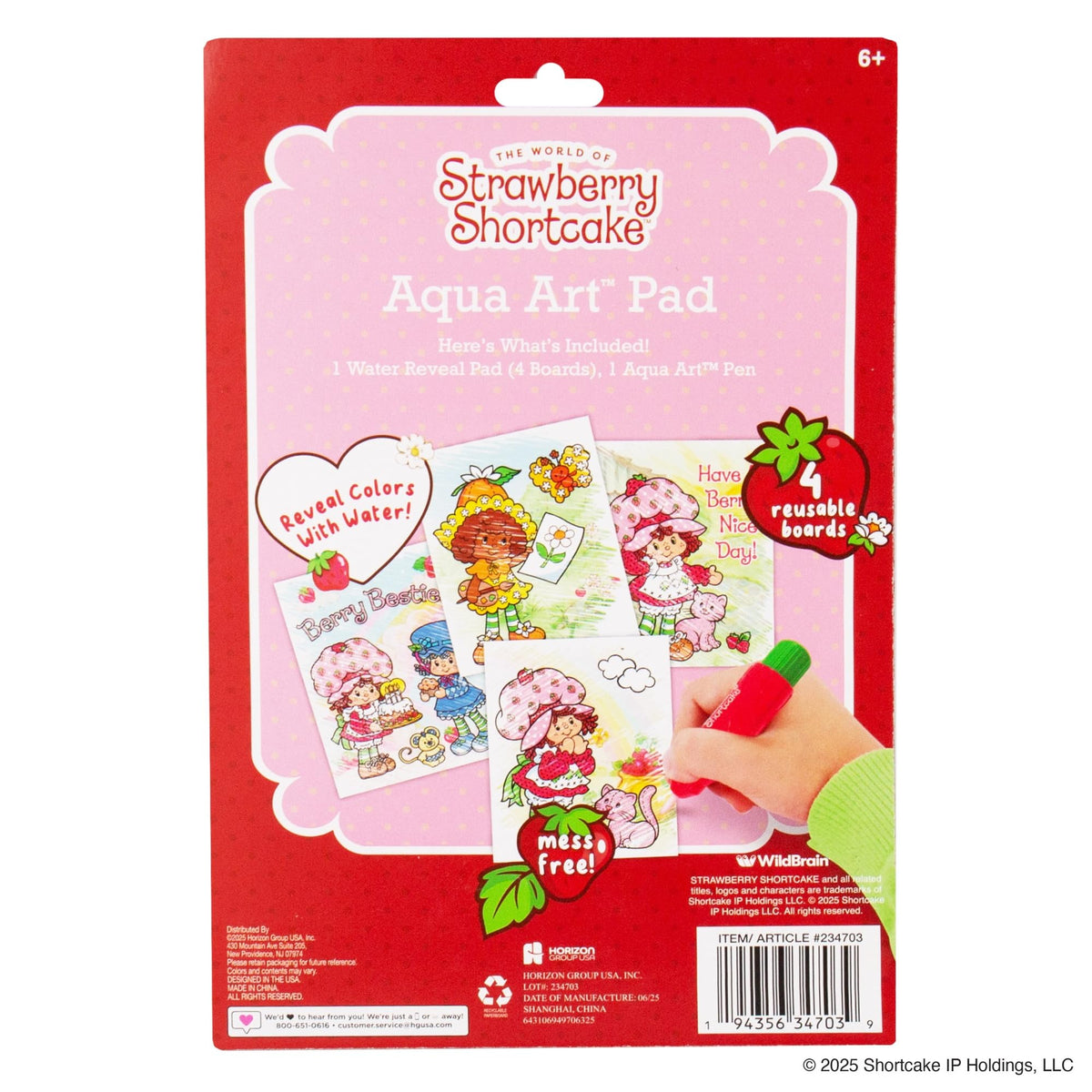 Horizon Group USA Bluey Aqua Art - Reusable Water Reveal Activity Pages With Water Pen for No-Mess Drawing and Coloring