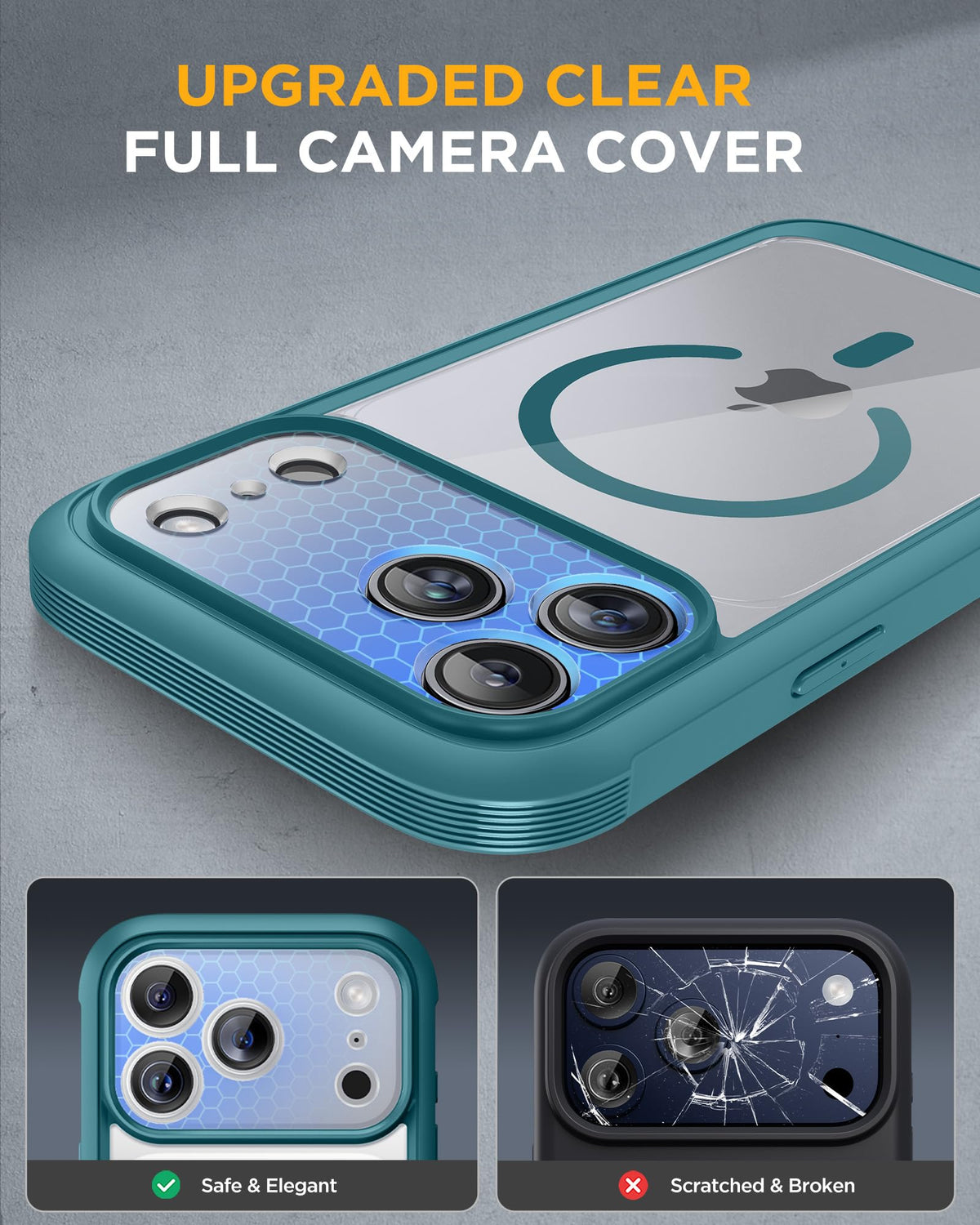 Miracase for iPhone 15 Pro Case 6.1'',with Private Screen Protector,Black