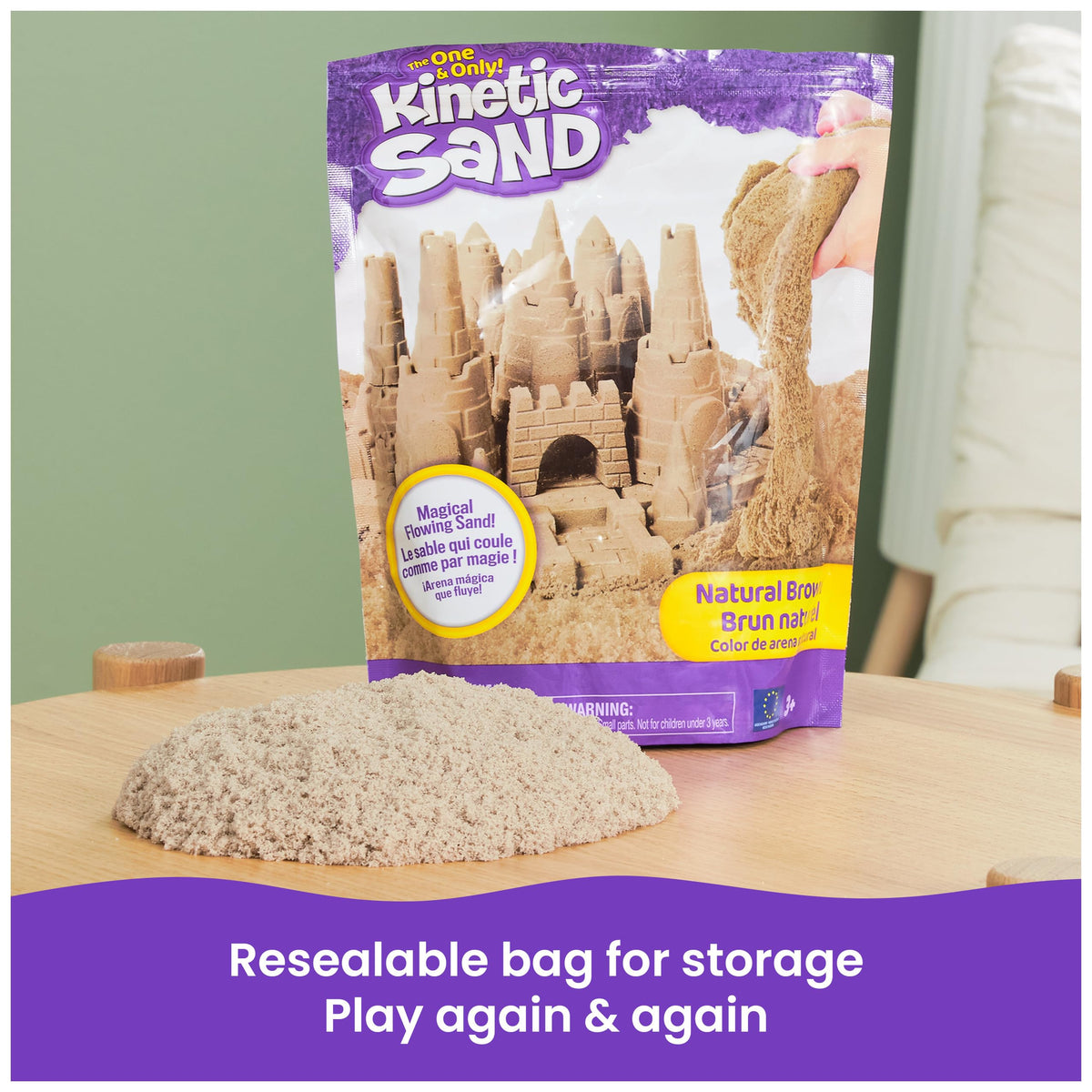 Kinetic Sand 11lb Brown Sand Amazon Exclusive, Sensory Toys, Ages 3+