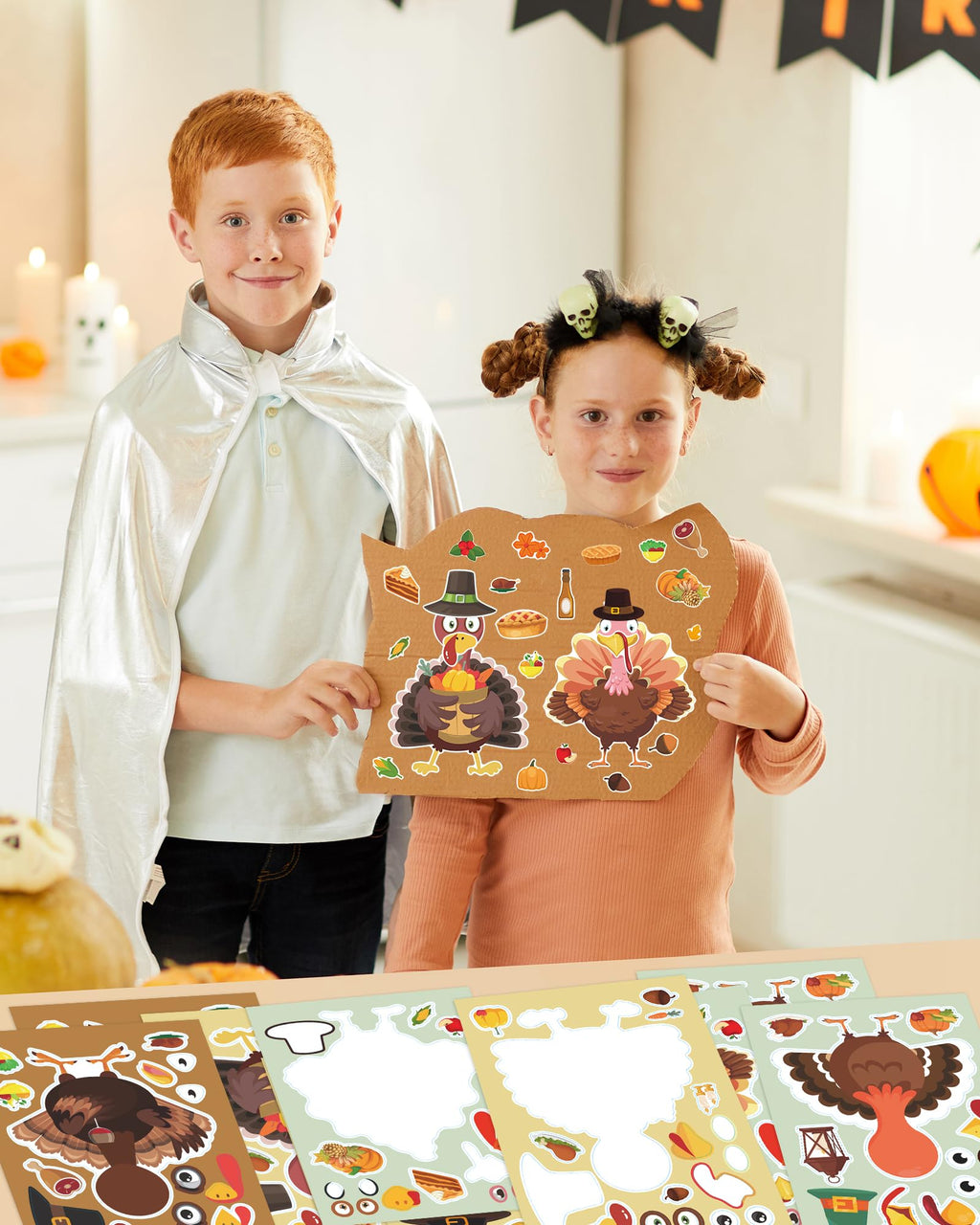 24 Pcs Make Your Own Axolotl Sticker, Party Favors Face Stickers for Kids