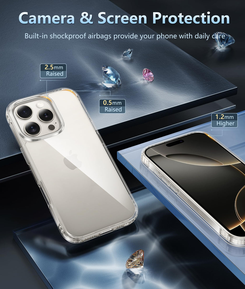 FNTCASE for Moto G-Power-5G-2026/2025 Clear Case with Screen Protector