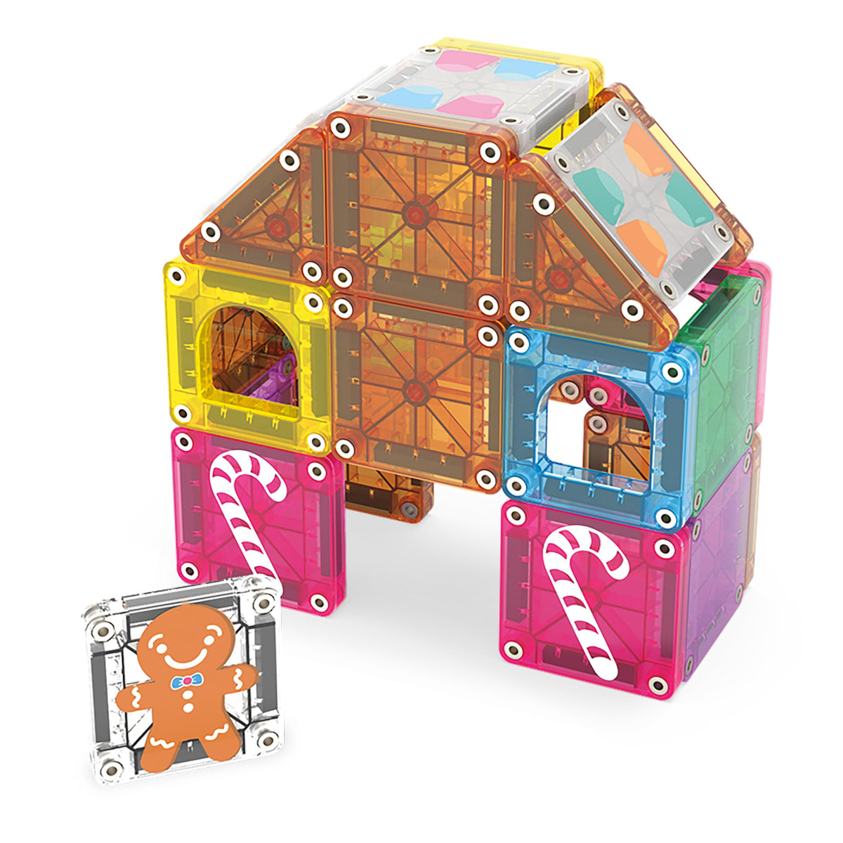 MAGNA-TILES microMAGS 24-Piece Spooky Travel Set, The Original Magnetic Building Brand