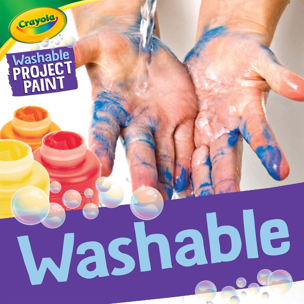 Crayola Washable Kids Paint Set (12ct), School Supplies for Kids, Classic and Glitter Paint, Classroom Essentials, Toddler Painting Kit, Ages 3+ [Amazon Exclusive]