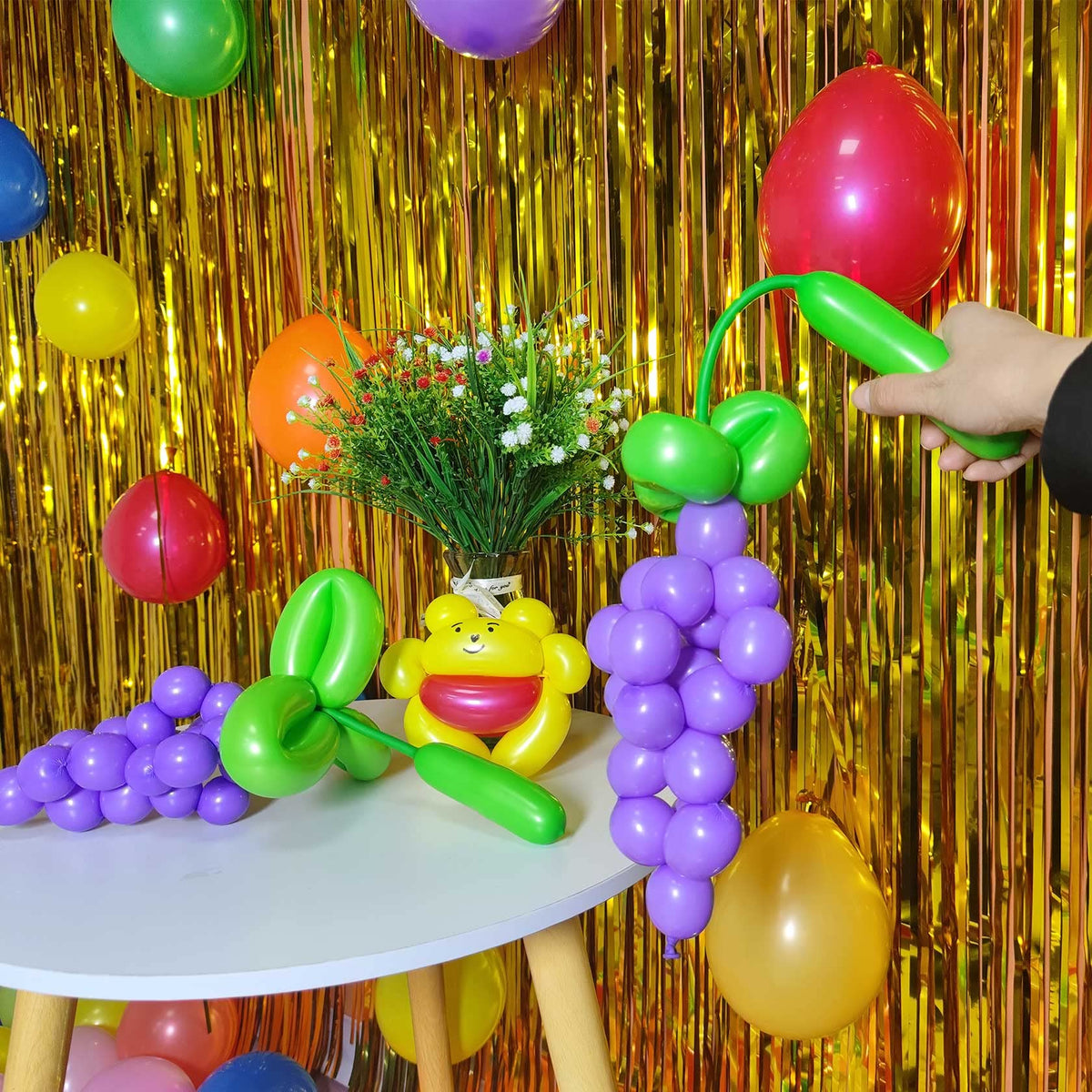 ASIYUHY 260 Balloons Clear Long Balloons 100 Pack Twisting Animal Balloon