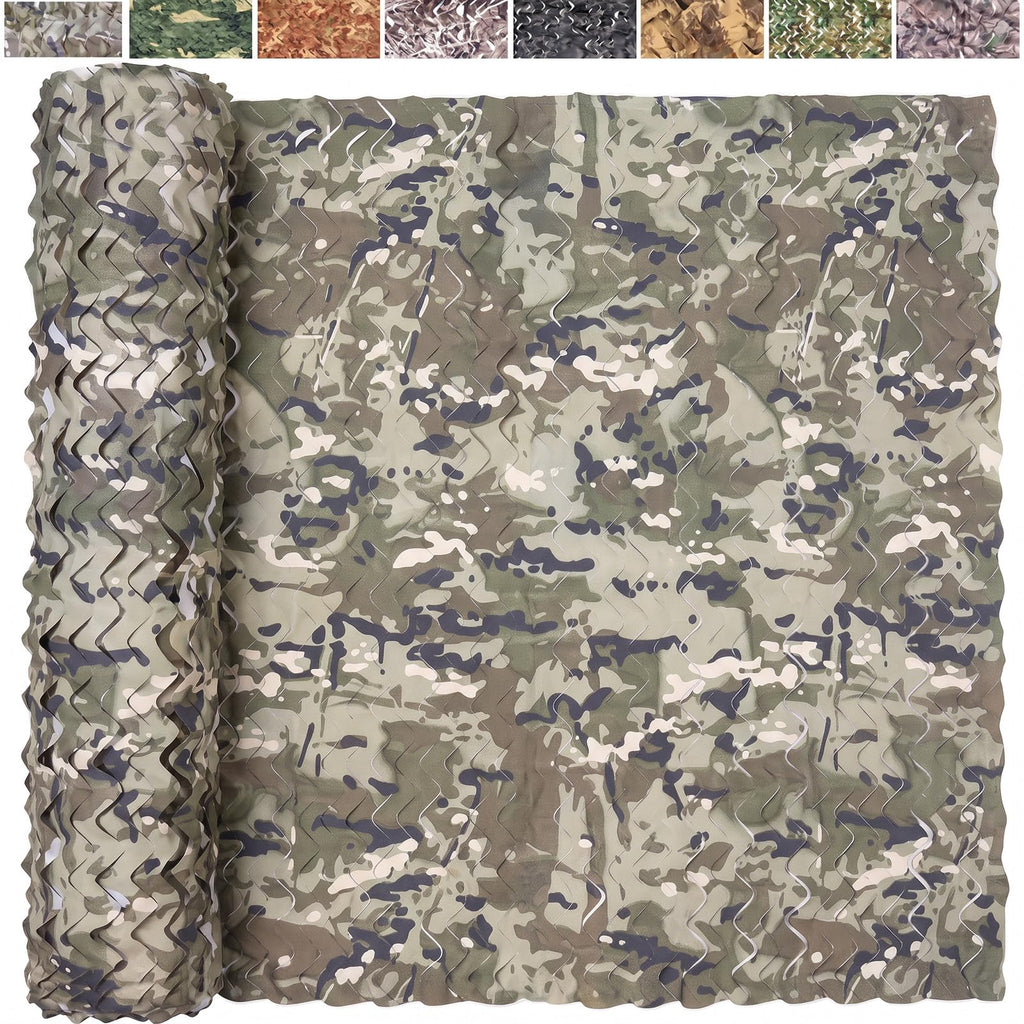 Camo Netting Camouflage Netting 20x20 10x20 10x10 Bulk Roll Burlap Camo Tarp Sunshade Net for Hunting Blind Dinosaur Birthday Jungle MilitaryTheme Party Decoration Camping Shooting
