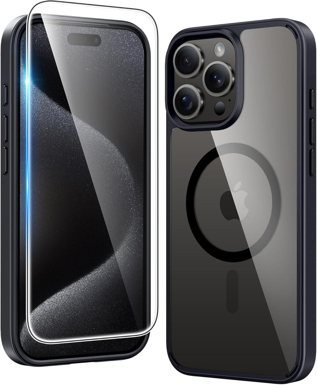 FNTCASE for iPhone 18 Pro Case / 17 Pro Case Clear with Screen Protector