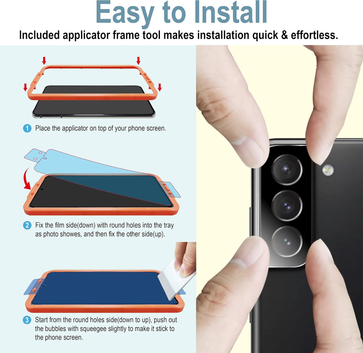 AACL 3-Pack for Samsung Galaxy S22 Screen Protector Film [6.1"]
