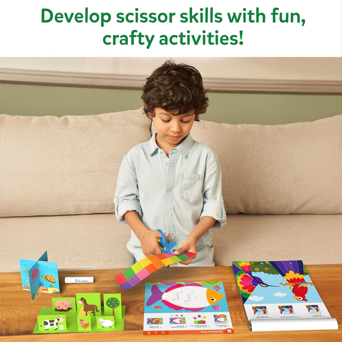 Skillmatics Snip Snip, Scissor Skills, Felt Craft Activity, Gift for Kids