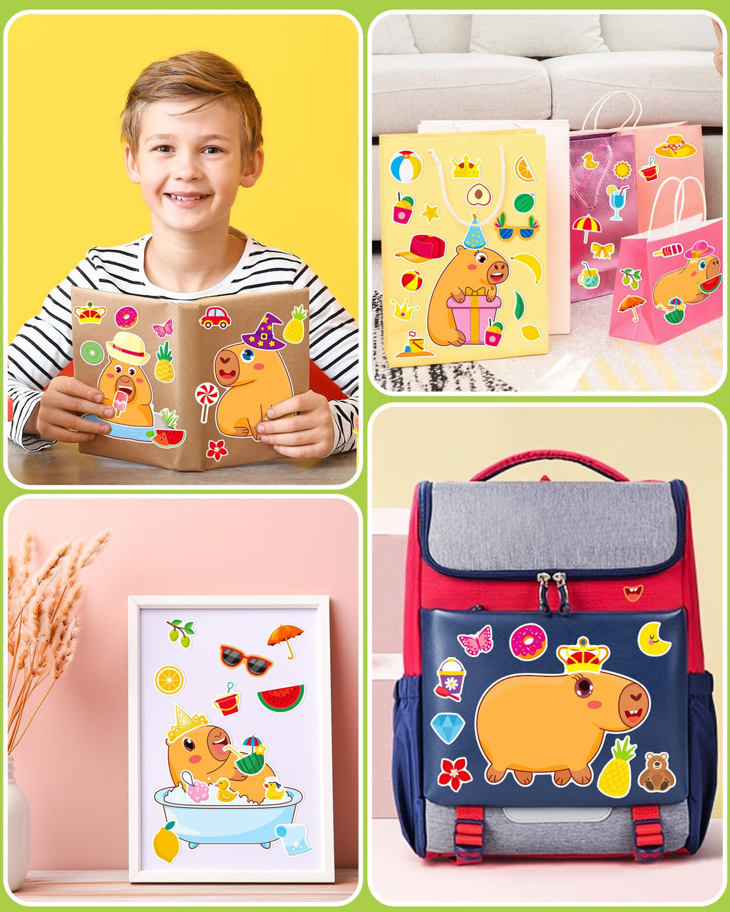 24 Pcs Make Your Own Axolotl Sticker, Party Favors Face Stickers for Kids
