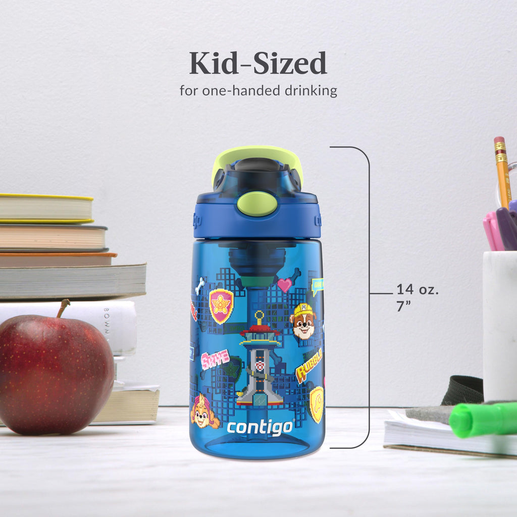 Contigo Aubrey Kids Water Bottle, Dinos & Sharks, 14oz, 2-Count