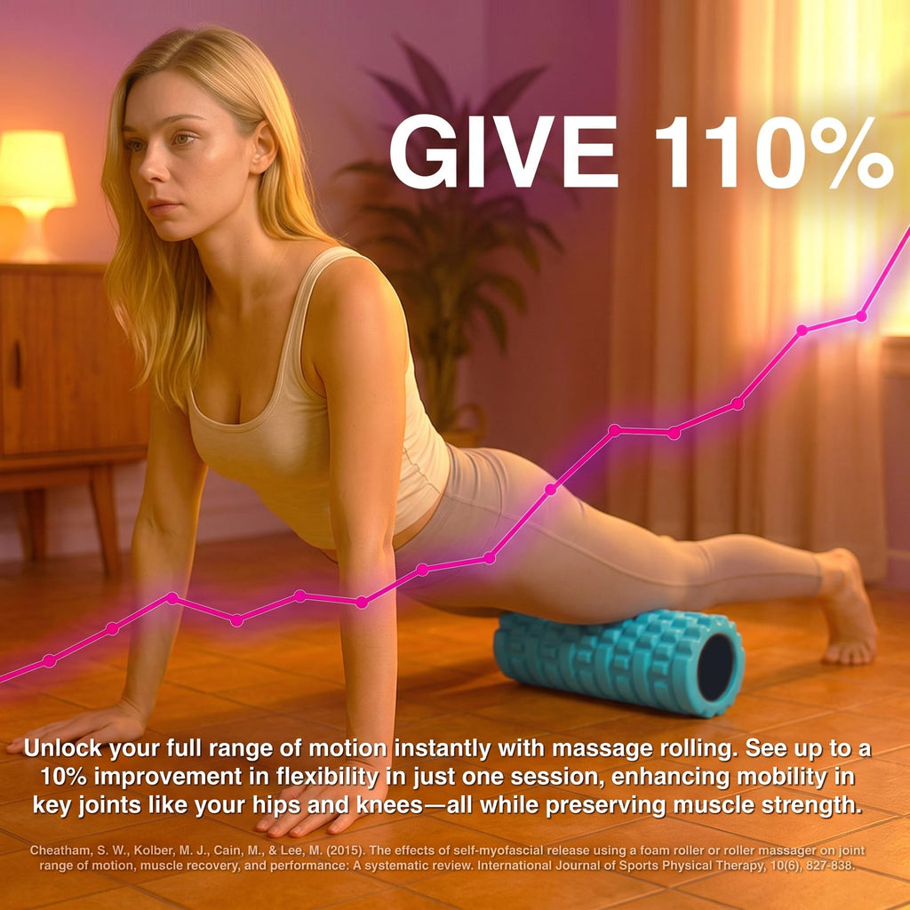 321 STRONG Patented 3-Zone Massage Roller, Medium Density for Exercise