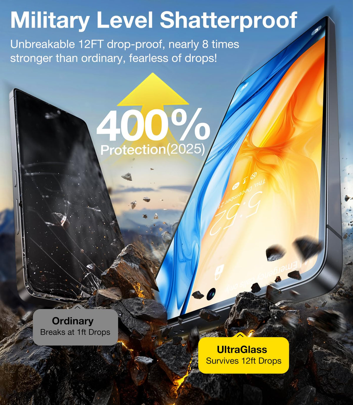 UltraGlass TOP 9H+ Armor for iPhone 17 Pro Privacy Screen Protector, 2 Pack
