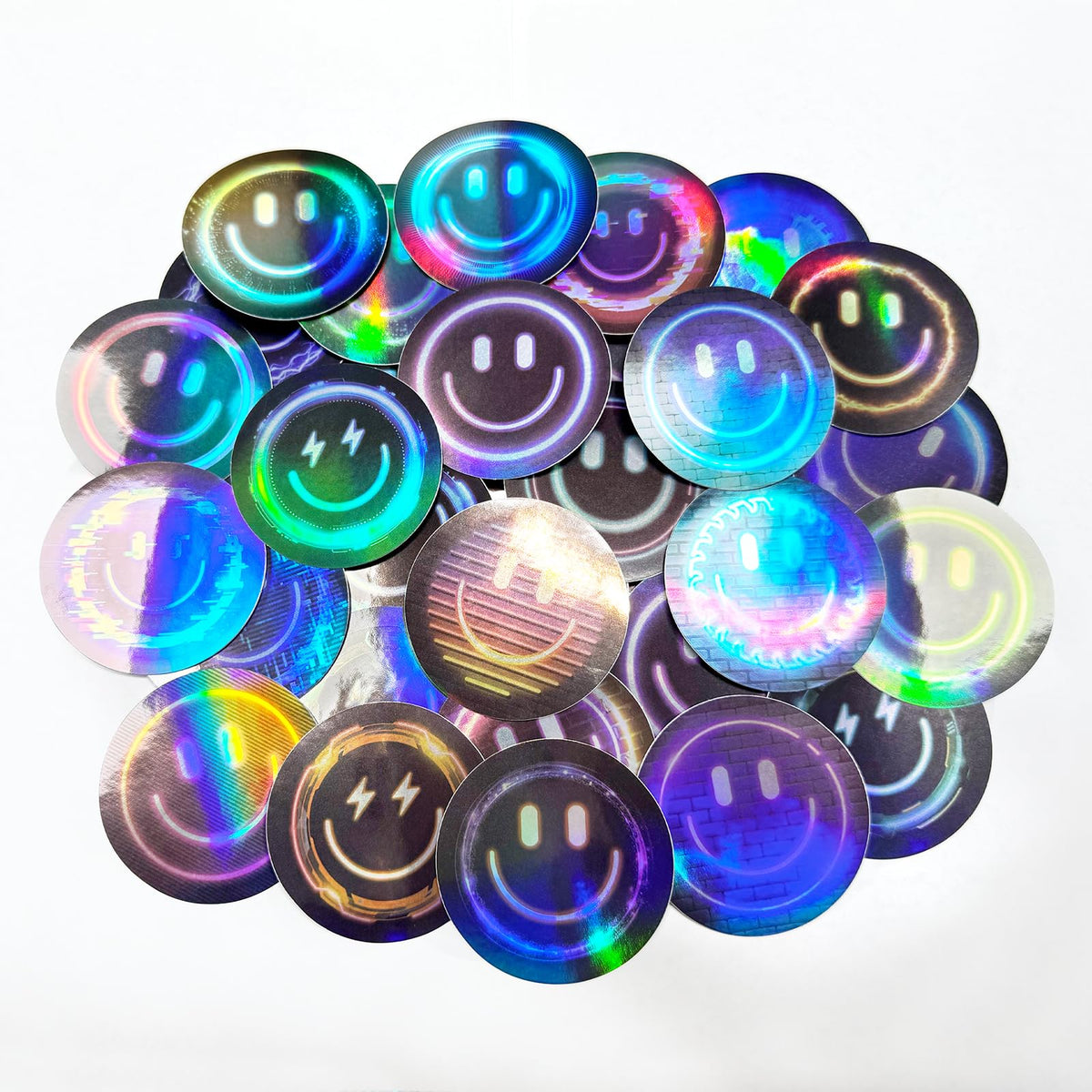 100PCS Smile Neon Stickers