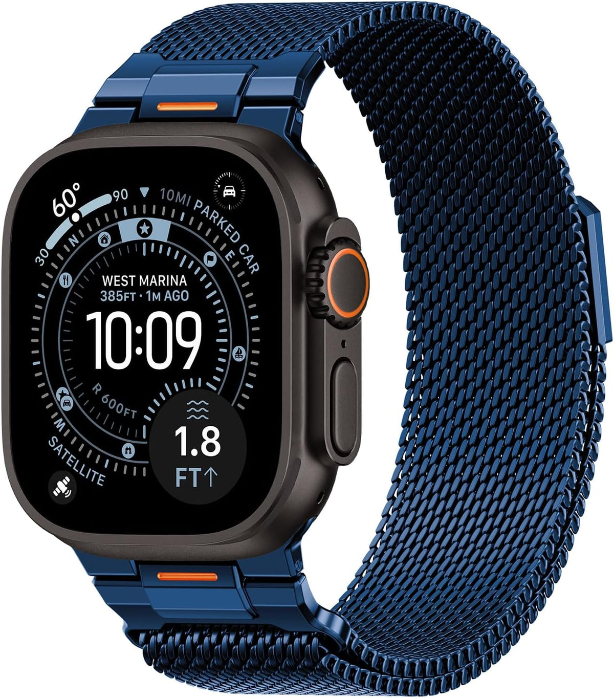 BXUXOHS Milanese Loop for Apple Watch Ultra 4/3/2 Band 49mm 44/45/46mm Men