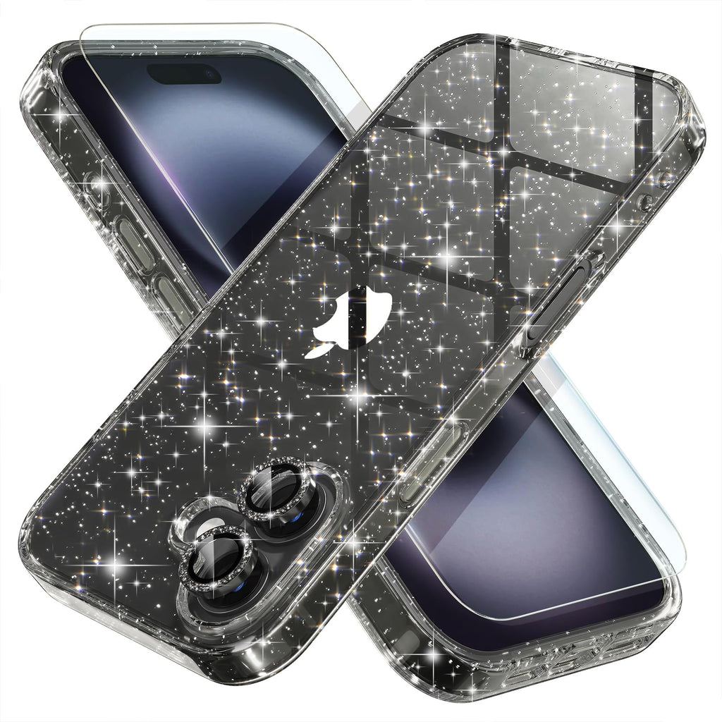 Choiche for iPhone 18 Pro Max Case Clear Women Girly (Glitter Clear)