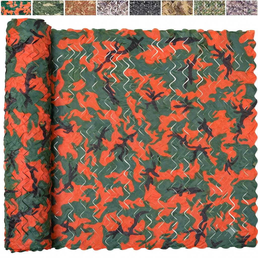 Camo Netting Camouflage Netting 20x20 10x20 10x10 Bulk Roll Burlap Camo Tarp Sunshade Net for Hunting Blind Dinosaur Birthday Jungle MilitaryTheme Party Decoration Camping Shooting