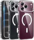 FNTCASE for iPhone 18 Pro Case/17 Pro Case Clear with Screen Protector