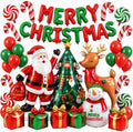 PartyWoo Christmas Balloons 66pcs Santa Xmas Tree Candy Cane Foil Balloons
