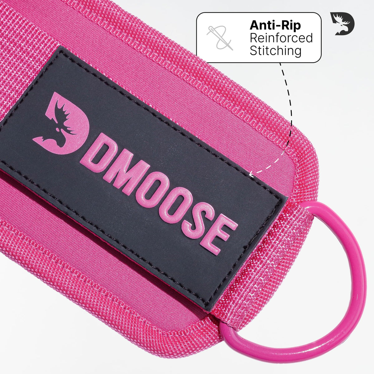 DMoose Ankle Strap for Cable Machine - One Size Fit with Premium Padding, Workout Kickback Ankle Cuffs, Ankle Bands for Working Out, Booty Workouts, Leg Extension, Hip Abductors & Lower Body Exercises