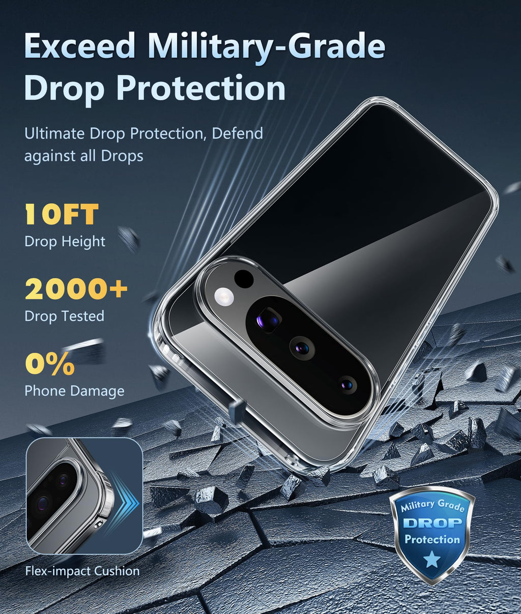FNTCASE for Moto G-Power-5G-2026/2025 Clear Case with Screen Protector
