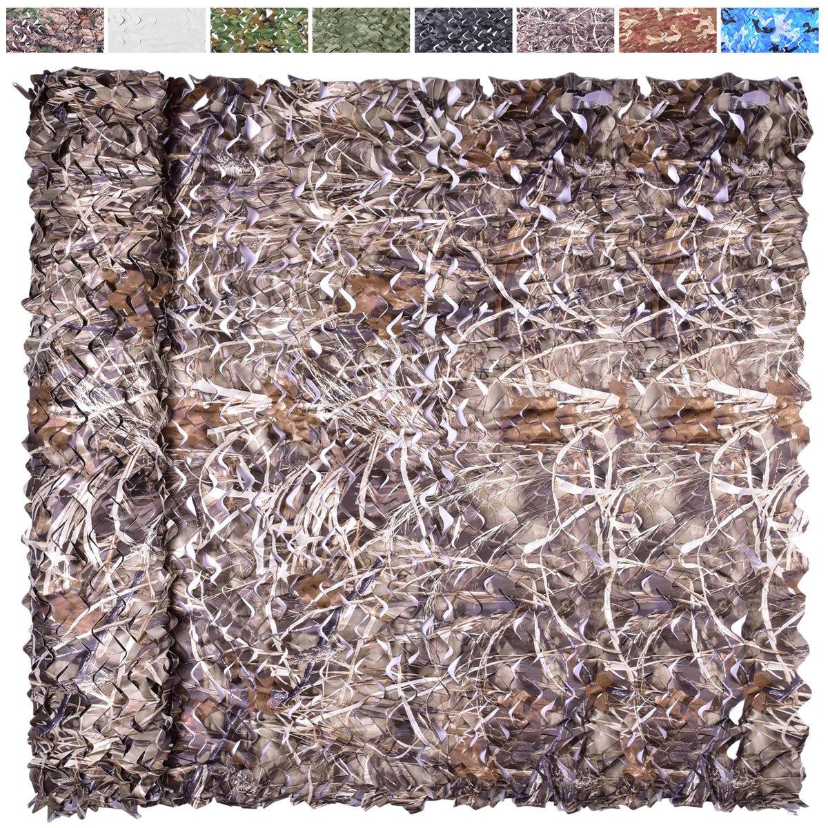 Camo Netting Camouflage Netting 20x20 10x20 10x10 Bulk Roll Burlap Camo Tarp Sunshade Net for Hunting Blind Dinosaur Birthday Jungle MilitaryTheme Party Decoration Camping Shooting
