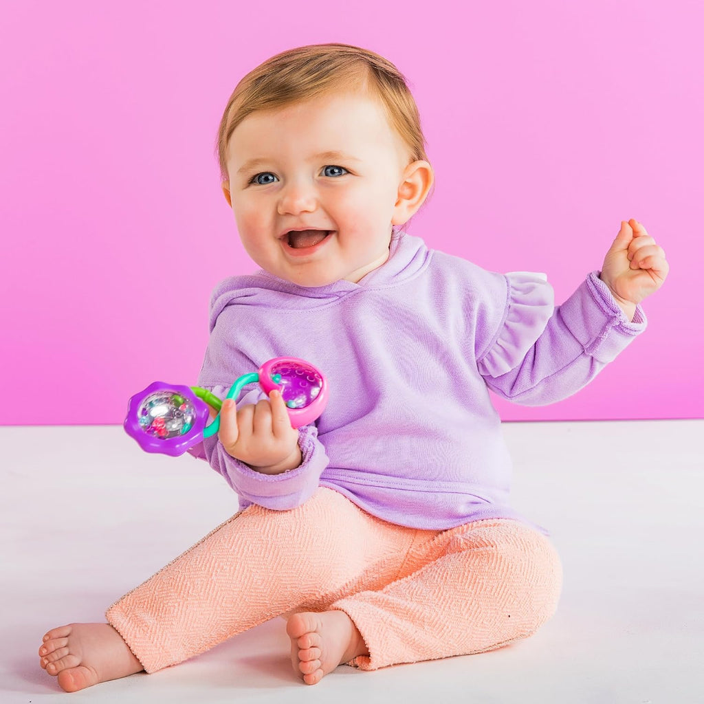 Bright Starts Rattle Barbell Toy, Ages 3M+, Sensory Play