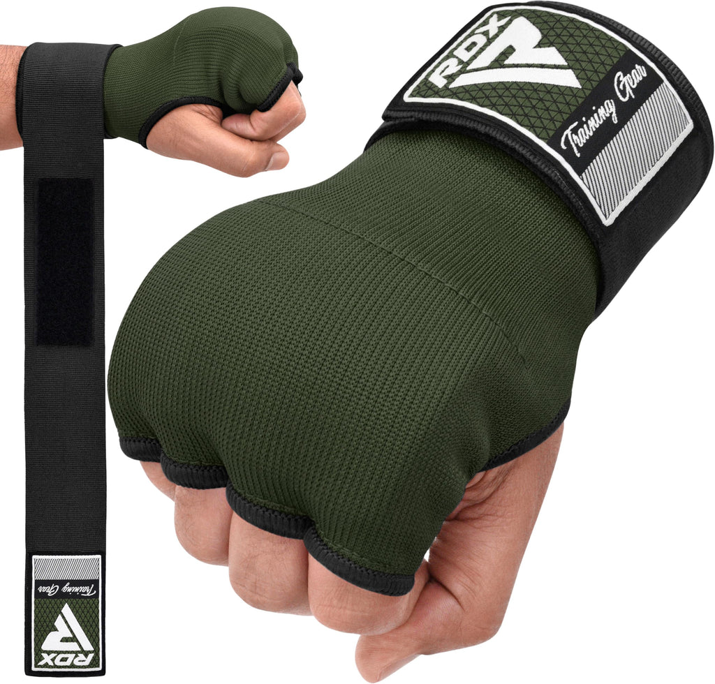 RDX Gel Boxing Hand Wraps Inner Gloves Men Women, Quick 100cm Long Wrist Straps, Elasticated Padded Fist Under Mitts Protection, Muay Thai MMA Kickboxing Martial Arts