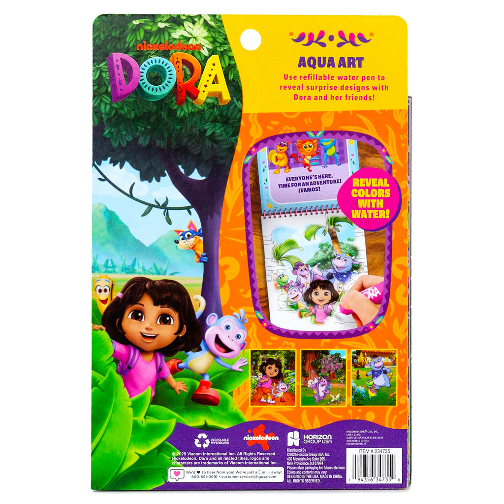 Horizon Group USA Bluey Aqua Art - Reusable Water Reveal Activity Pages With Water Pen for No-Mess Drawing and Coloring