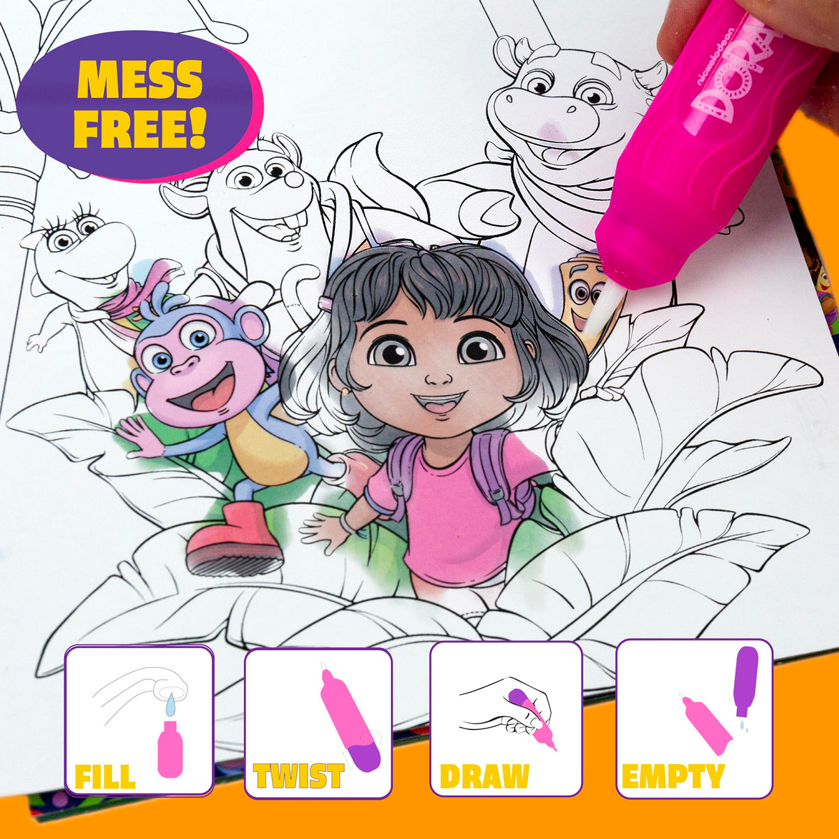 Horizon Group USA Bluey Aqua Art - Reusable Water Reveal Activity Pages With Water Pen for No-Mess Drawing and Coloring