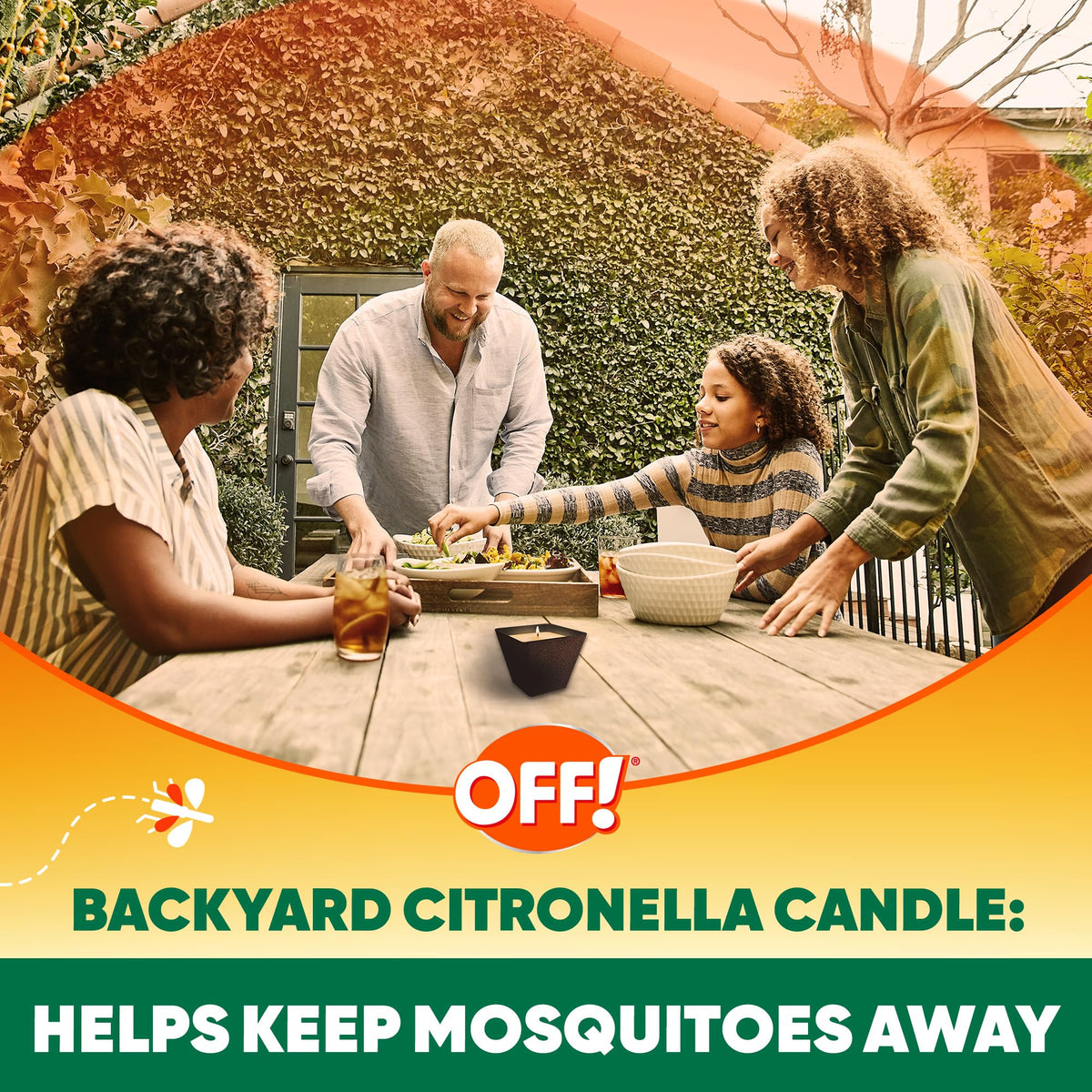 OFF! Backyard Citronella Outdoor Candle, 8 oz (2-Pack)